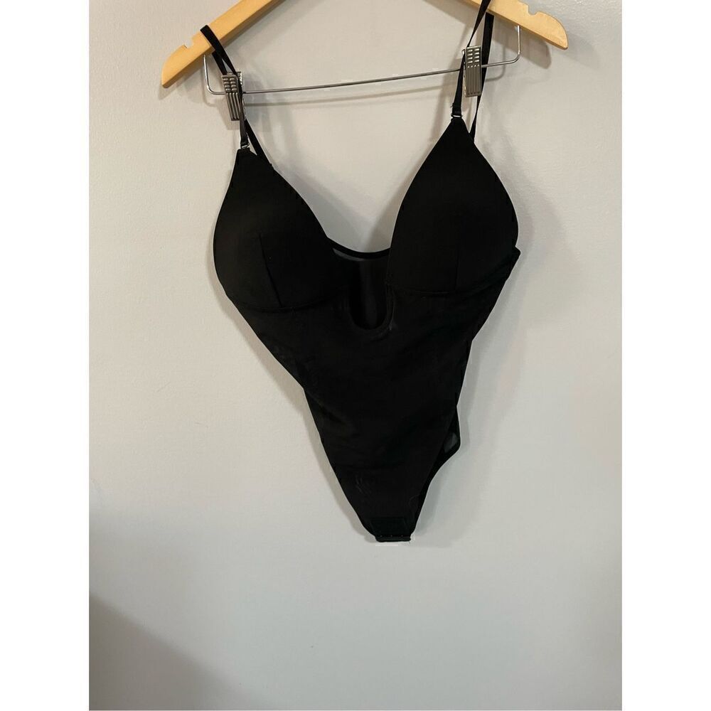 NWT FeelinGirl Womens Large Thong Shapewear Bodysuit Plunge Fajas Waist Trainer